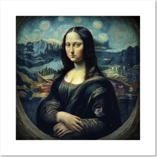 Monalisa and Van Gogh Posters and Art